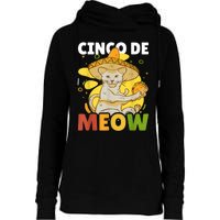 Cinco The Meow With Cat For Cinco De Mayo Womens Funnel Neck Pullover Hood