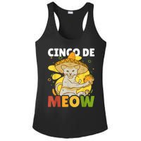 Cinco The Meow With Cat For Cinco De Mayo Ladies PosiCharge Competitor Racerback Tank