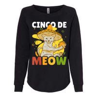 Cinco The Meow With Cat For Cinco De Mayo Womens California Wash Sweatshirt