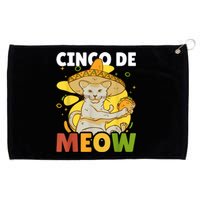 Cinco The Meow With Cat For Cinco De Mayo Grommeted Golf Towel