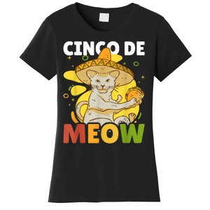 Cinco The Meow With Cat For Cinco De Mayo Women's T-Shirt