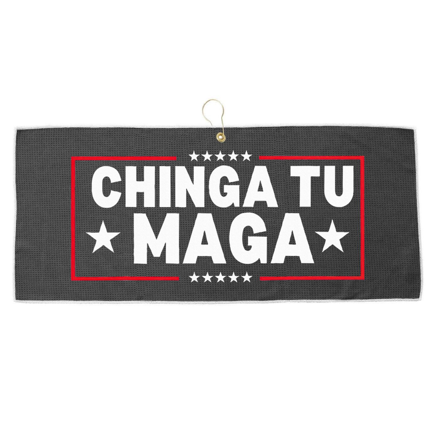 Chinga Tu Maga Election Anti Trump Latino Democrat Kamala Large Microfiber Waffle Golf Towel