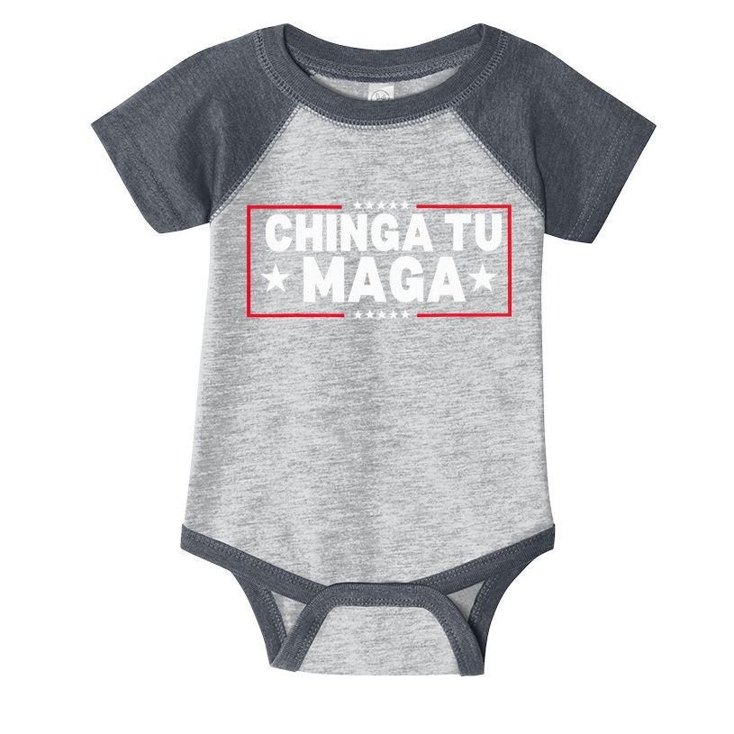 Chinga Tu Maga Election Anti Trump Latino Democrat Kamala Infant Baby Jersey Bodysuit