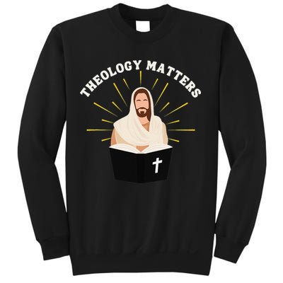 Cute Theology Matters Christian Retro Jesus Bible For Women Sweatshirt