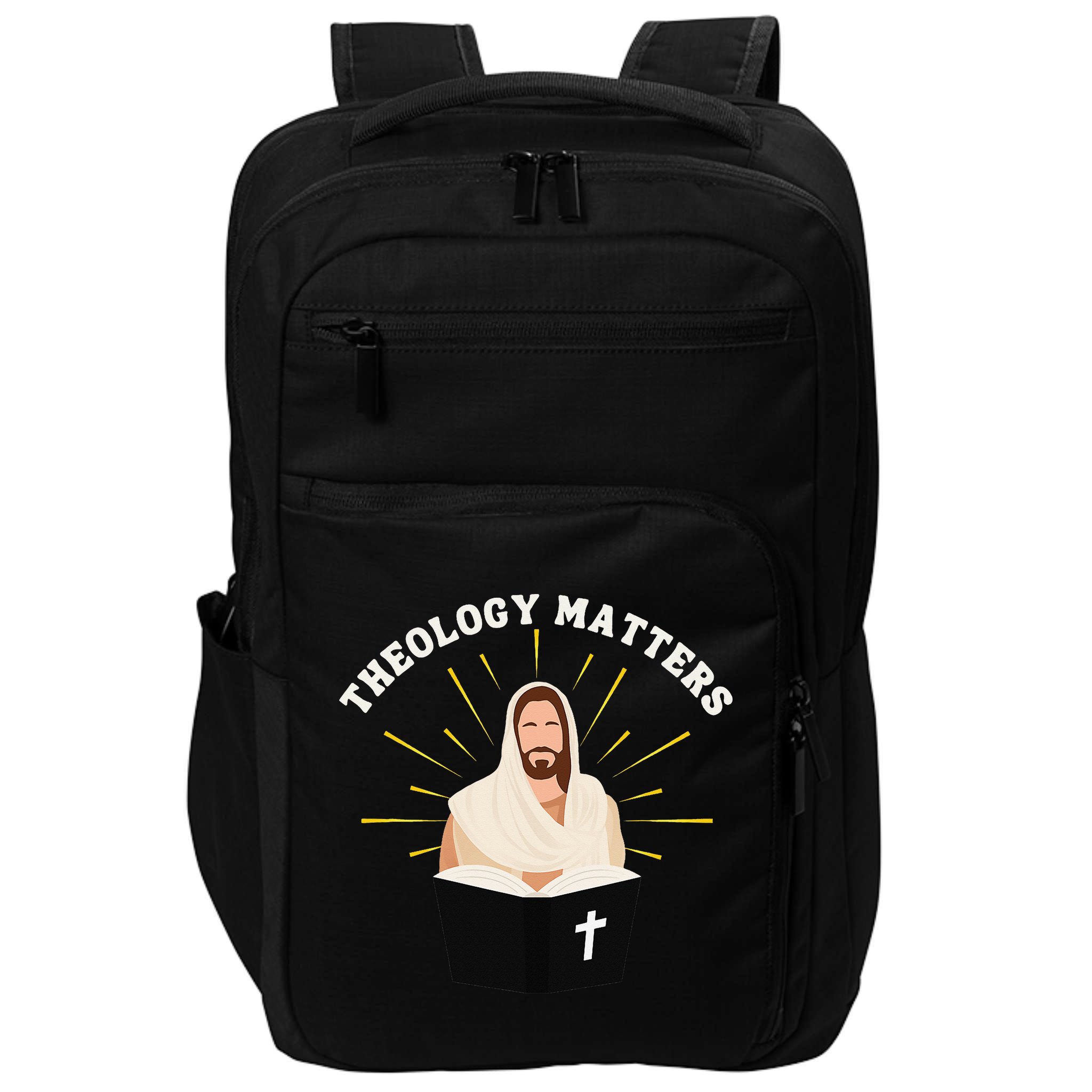 Cute Theology Matters Christian Retro Jesus Bible For Women Impact Tech Backpack