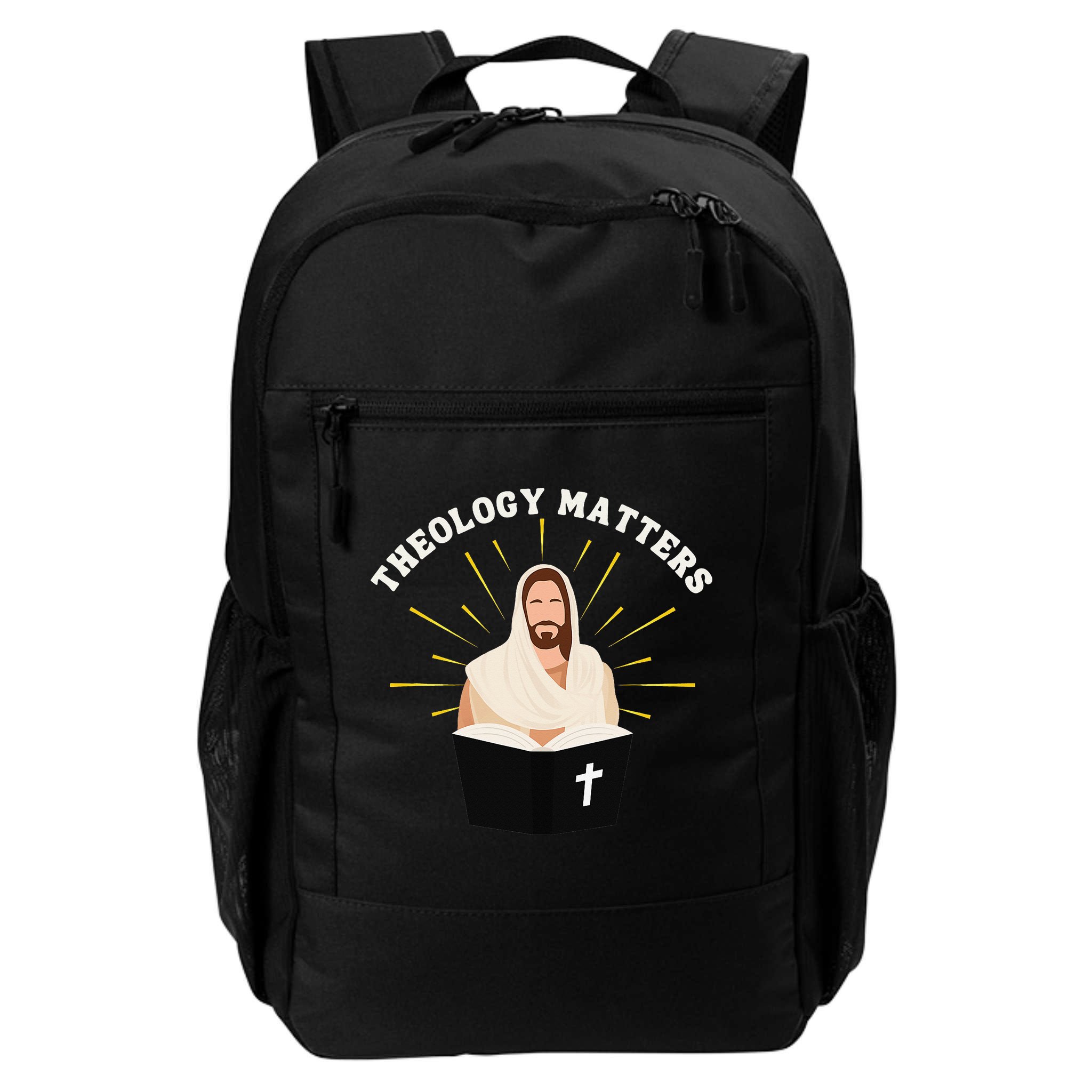 Cute Theology Matters Christian Retro Jesus Bible For Women Backpack