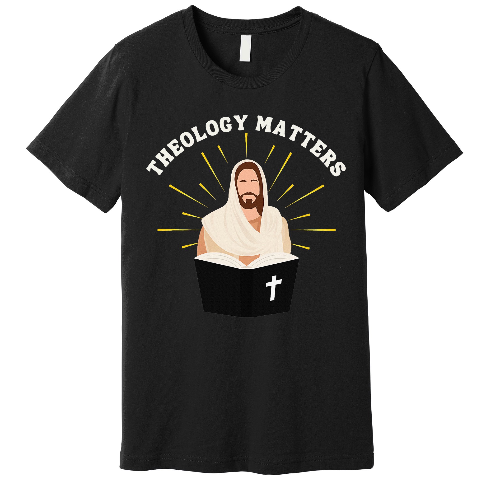 Cute Theology Matters Christian Retro Jesus Bible For Women Premium T-Shirt