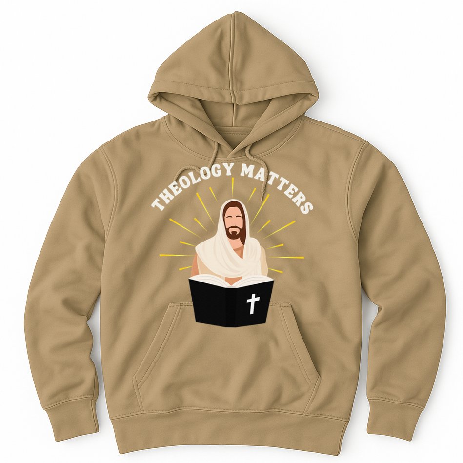 Cute Theology Matters Christian Retro Jesus Bible For Women Hoodie