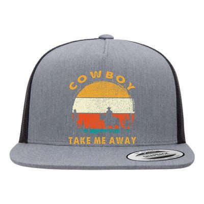 Cowboy Take Me Away S Vintage Country Music Flat Bill Trucker Hat