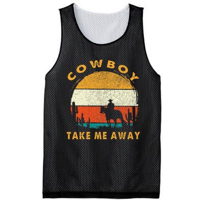 Cowboy Take Me Away S Vintage Country Music Mesh Reversible Basketball Jersey Tank