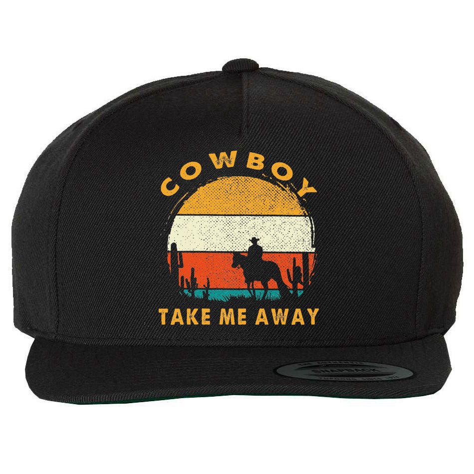 Cowboy Take Me Away S Vintage Country Music Wool Snapback Cap