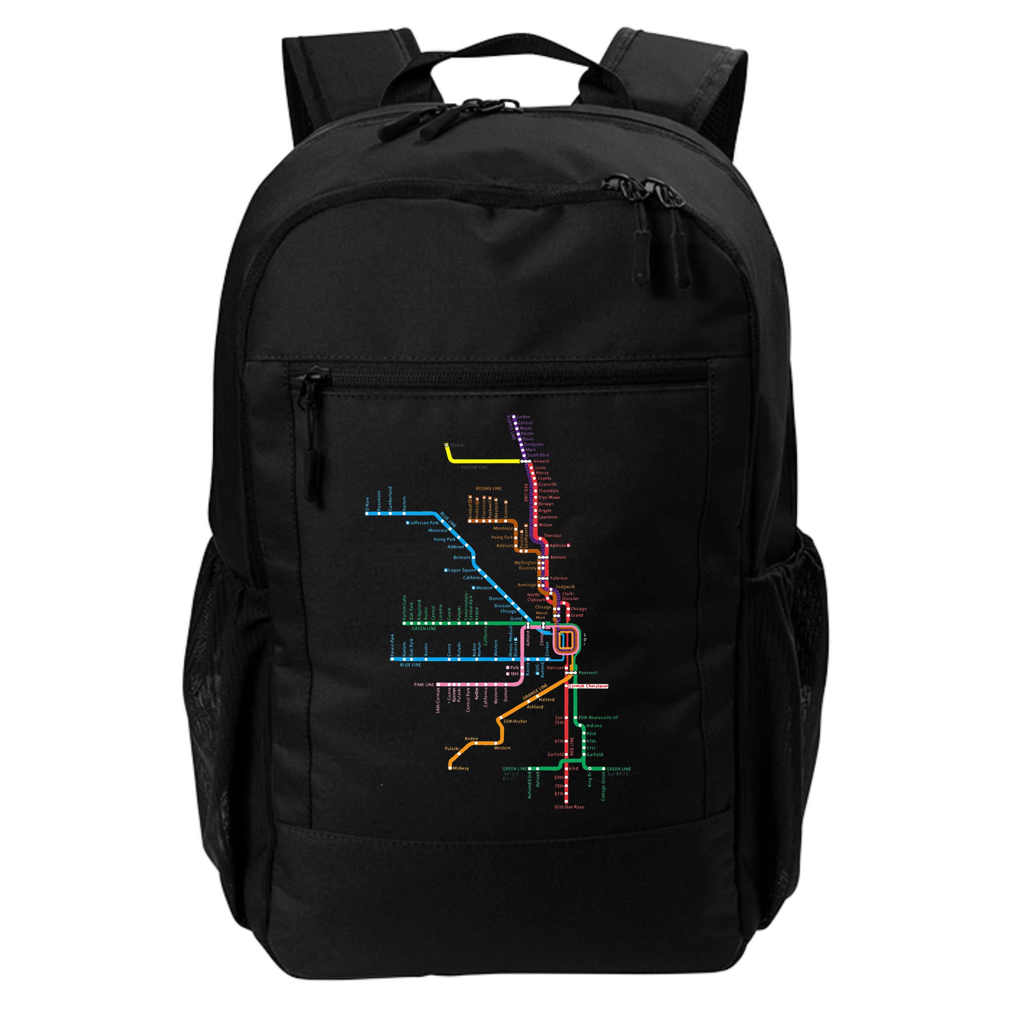 Chicago Trains Map Backpack