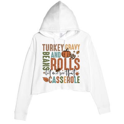 Cute Thanksgiving Mashup Crop Fleece Hoodie