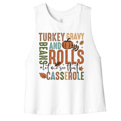 Cute Thanksgiving Mashup Women's Racerback Cropped Tank