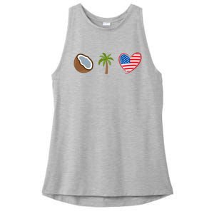 Coconut Tree Meme Patriotic Kamala Statement Usa Democrat Ladies PosiCharge Tri-Blend Wicking Tank