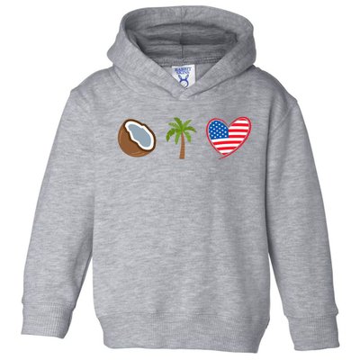 Coconut Tree Meme Patriotic Kamala Statement Usa Democrat Toddler Hoodie