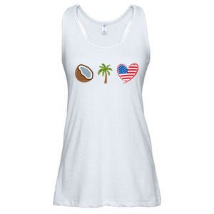 Coconut Tree Meme Patriotic Kamala Statement Usa Democrat Ladies Essential Flowy Tank