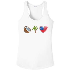 Coconut Tree Meme Patriotic Kamala Statement Usa Democrat Ladies PosiCharge Competitor Racerback Tank