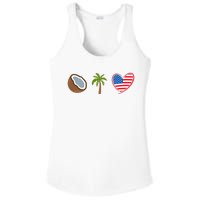 Coconut Tree Meme Patriotic Kamala Statement Usa Democrat Ladies PosiCharge Competitor Racerback Tank