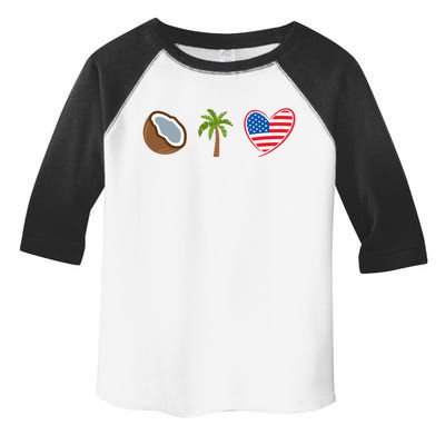 Coconut Tree Meme Patriotic Kamala Statement Usa Democrat Toddler Fine Jersey T-Shirt