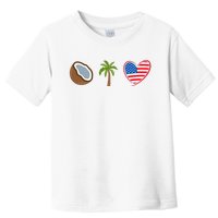 Coconut Tree Meme Patriotic Kamala Statement Usa Democrat Toddler T-Shirt