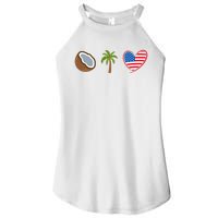 Coconut Tree Meme Patriotic Kamala Statement Usa Democrat Women's Perfect Tri Rocker Tank