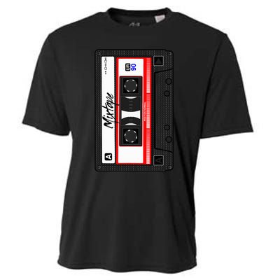 Cassette Tape Music Mix Audio 90s Party 80s Outfit Cassette Cooling Performance Crew T-Shirt