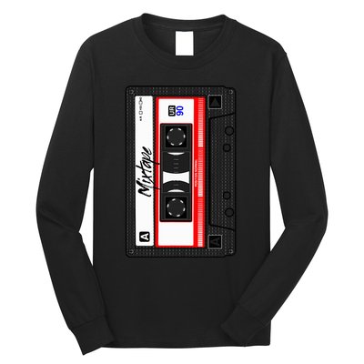 Cassette Tape Music Mix Audio 90s Party 80s Outfit Cassette Long Sleeve Shirt