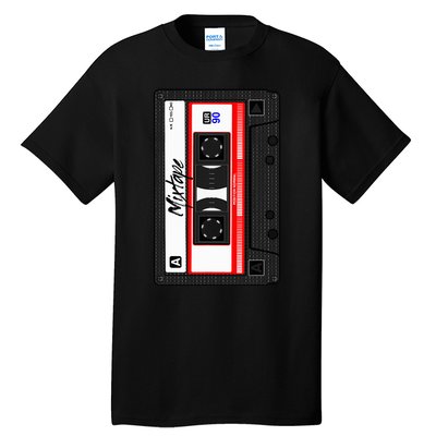 Cassette Tape Music Mix Audio 90s Party 80s Outfit Cassette Tall T-Shirt