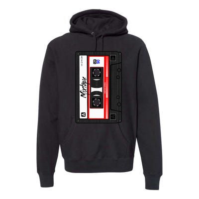 Cassette Tape Music Mix Audio 90s Party 80s Outfit Cassette Premium Hoodie