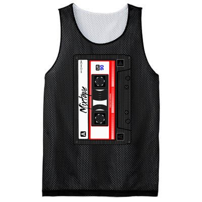 Cassette Tape Music Mix Audio 90s Party 80s Outfit Cassette Mesh Reversible Basketball Jersey Tank