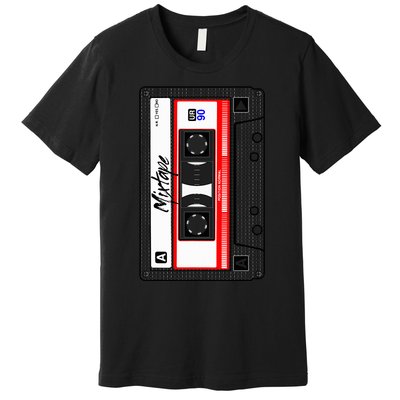 Cassette Tape Music Mix Audio 90s Party 80s Outfit Cassette Premium T-Shirt