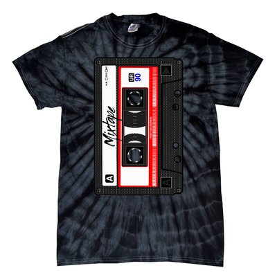 Cassette Tape Music Mix Audio 90s Party 80s Outfit Cassette Tie-Dye T-Shirt