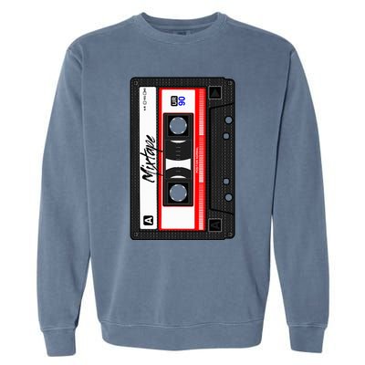 Cassette Tape Music Mix Audio 90s Party 80s Outfit Cassette Garment-Dyed Sweatshirt