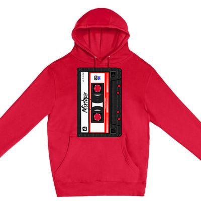 Cassette Tape Music Mix Audio 90s Party 80s Outfit Cassette Premium Pullover Hoodie