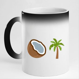 Coconut Tree Meme Patriotic Kamala Statement Usa Democrat 11oz Black Color Changing Mug