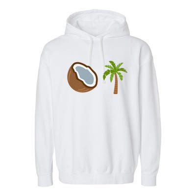 Coconut Tree Meme Patriotic Kamala Statement Usa Democrat Garment-Dyed Fleece Hoodie