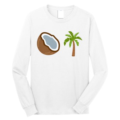 Coconut Tree Meme Patriotic Kamala Statement Usa Democrat Long Sleeve Shirt