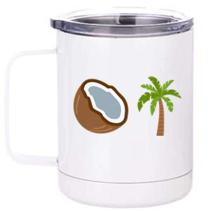 Coconut Tree Meme Patriotic Kamala Statement Usa Democrat 12 oz Stainless Steel Tumbler Cup