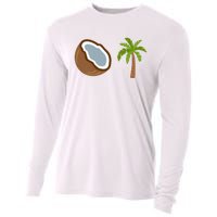 Coconut Tree Meme Patriotic Kamala Statement Usa Democrat Cooling Performance Long Sleeve Crew