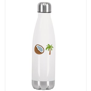 Coconut Tree Meme Patriotic Kamala Statement Usa Democrat Stainless Steel Insulated Water Bottle