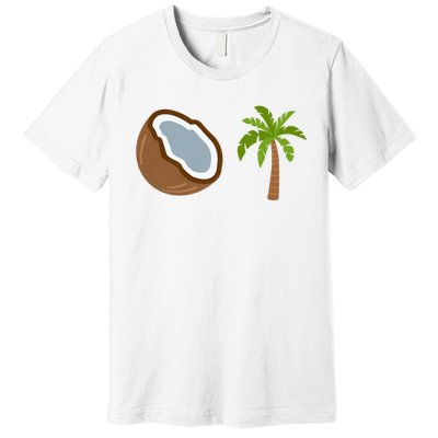 Coconut Tree Meme Patriotic Kamala Statement Usa Democrat Premium T-Shirt