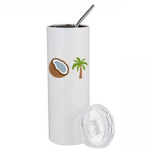 Coconut Tree Meme Patriotic Kamala Statement Usa Democrat Stainless Steel Tumbler