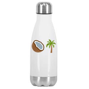 Coconut Tree Meme Patriotic Kamala Statement Usa Democrat Stainless Steel Insulated Water Bottle