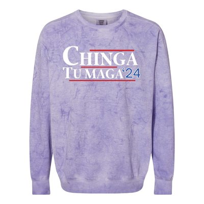 Chinga Tu Maga 24 Colorblast Crewneck Sweatshirt