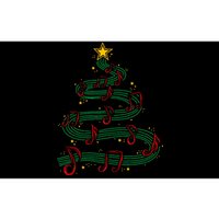 Christmas Tree Musical Notes Song Musician Sing Carols Music Bumper Sticker