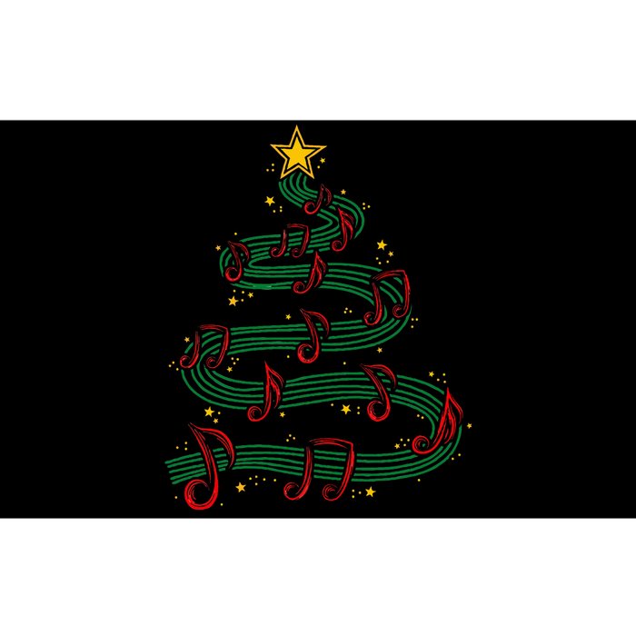 Christmas Tree Musical Notes Song Musician Sing Carols Music Bumper Sticker