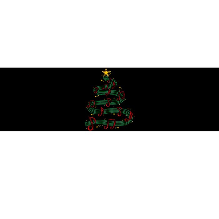 Christmas Tree Musical Notes Song Musician Sing Carols Music Bumper Sticker