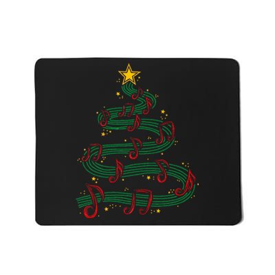 Christmas Tree Musical Notes Song Musician Sing Carols Music Mousepad