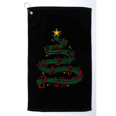 Christmas Tree Musical Notes Song Musician Sing Carols Music Platinum Collection Golf Towel